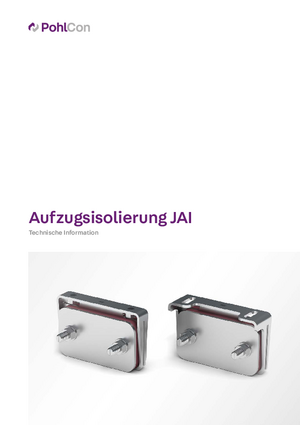 Aufzugisolierung JAI - Technische Information