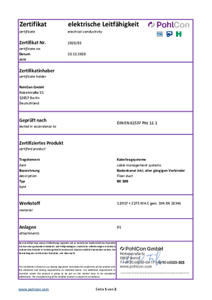 Elektrische Leitfähigkeit (BK 100)