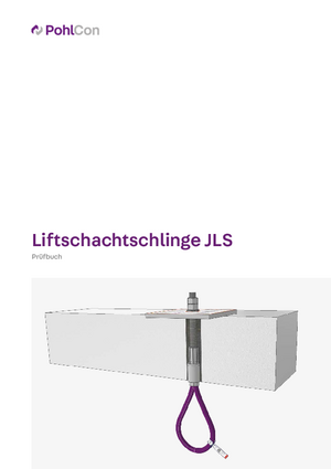 Liftschachtschlinge JLS - Prüfbuch