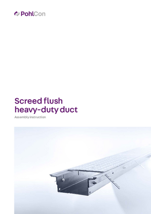 Assembly instruction for screed flush heavy-duty duct
